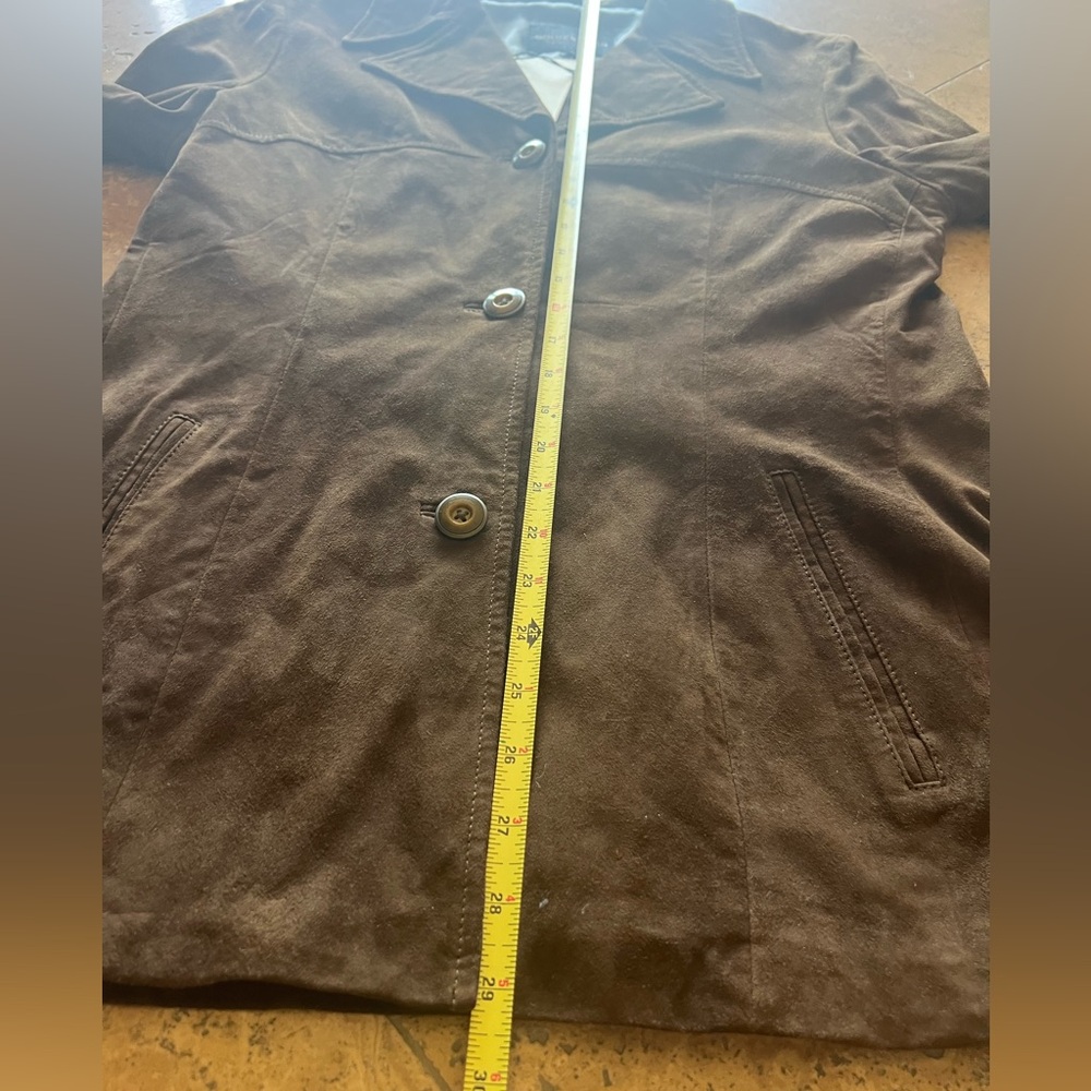 $895 NWT GOLDEN BEAR San Francisco Suede Leather Blazer Coat Brown Size Medium - Picture 7 of 11